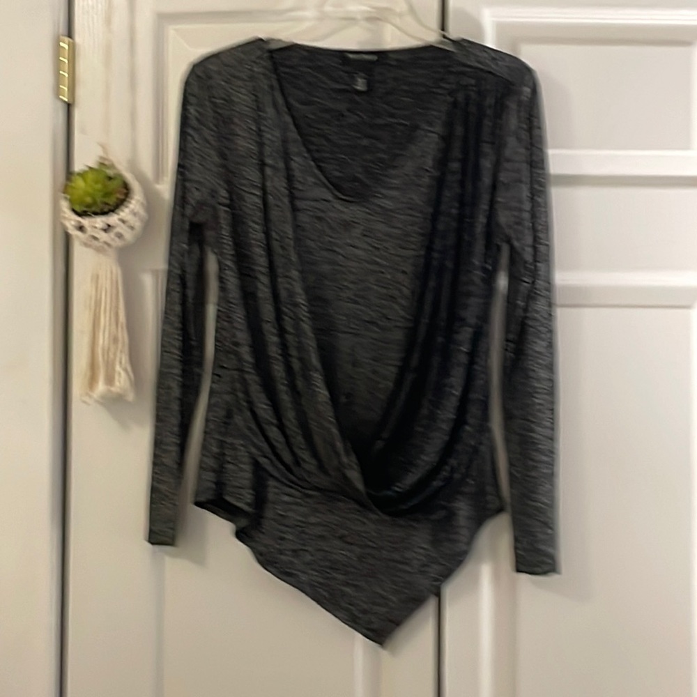 White House Black Market long sleeve heather gray Sz. Small. Gently used.